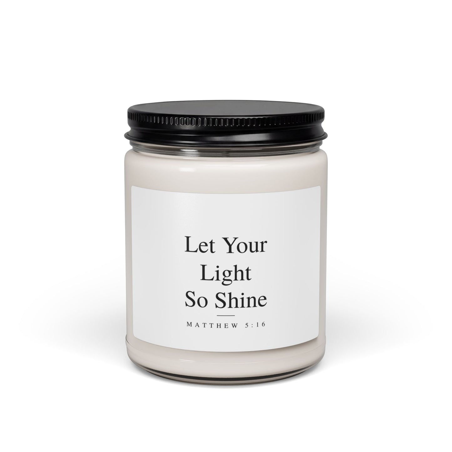 Let Your Light So Shine Soy Candle – 9oz Inspirational Scented Jar (Matthew 5:16)