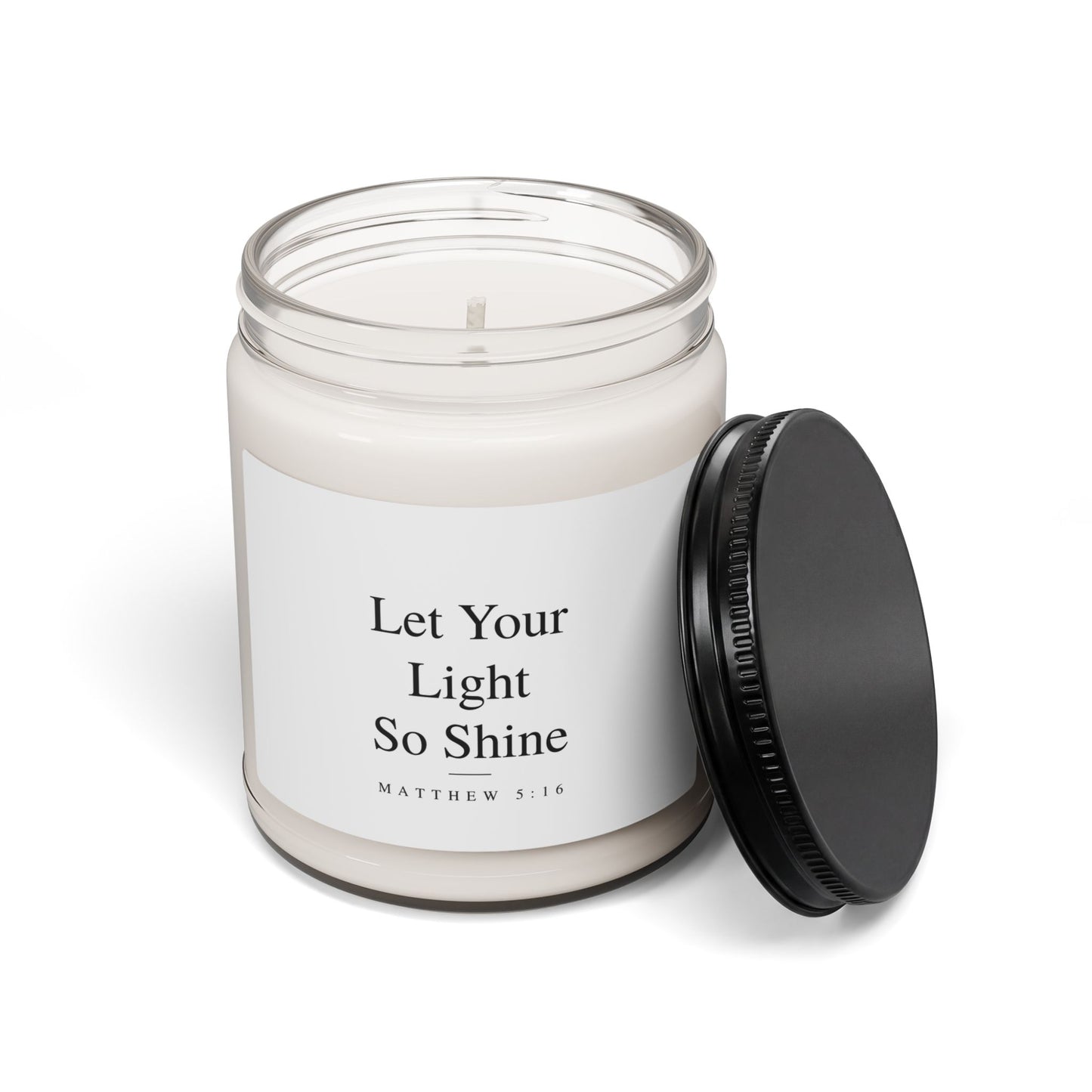 Let Your Light So Shine Soy Candle – 9oz Inspirational Scented Jar (Matthew 5:16)