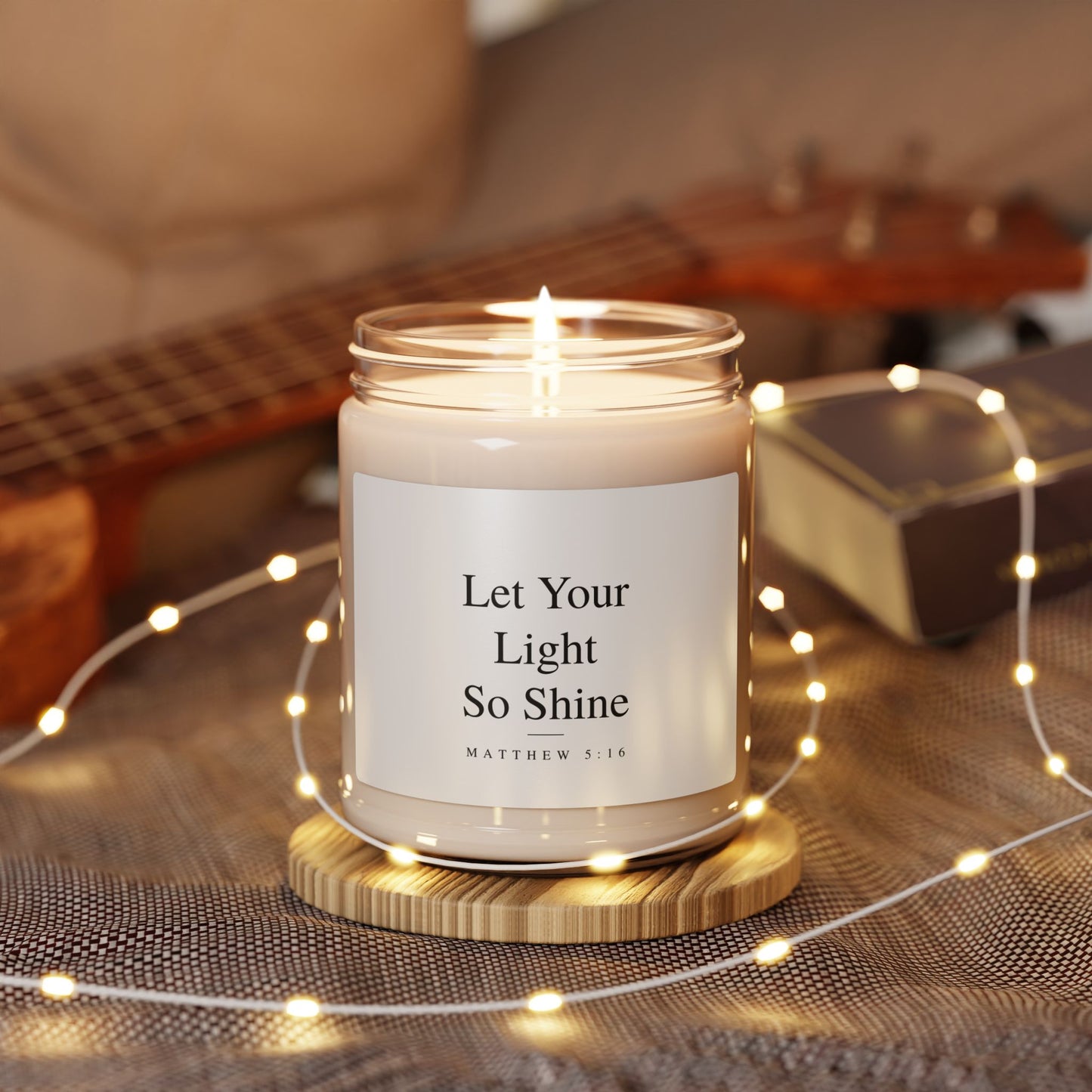 Let Your Light So Shine Soy Candle – 9oz Inspirational Scented Jar (Matthew 5:16)
