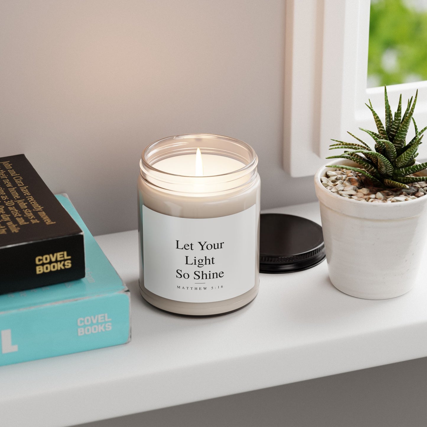 Let Your Light So Shine Soy Candle – 9oz Inspirational Scented Jar (Matthew 5:16)