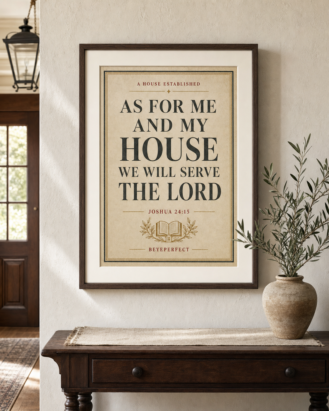 A House Established — Joshua 24:15 Scripture Art