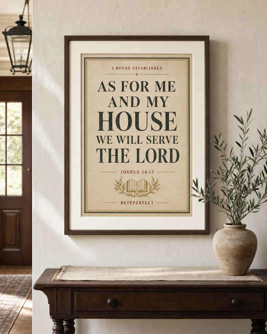 A House Established — Joshua 24:15 Scripture Art